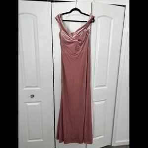 Revelry Blush Velvet Bardot Size 18